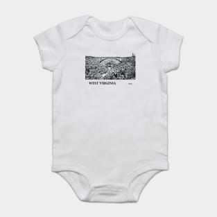 West Virginia USA Baby Bodysuit
